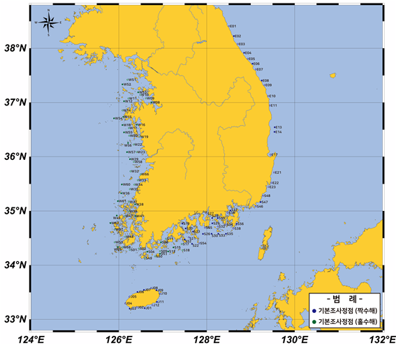 연안생태 조사정점도(기본)사진