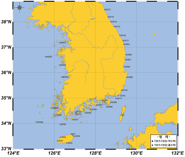 암반생태 조사정점도(기본)사진