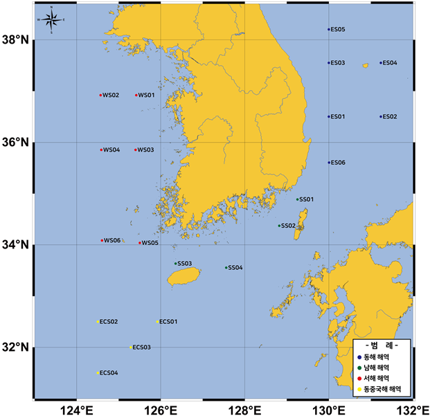 근해생태 조사정점도사진